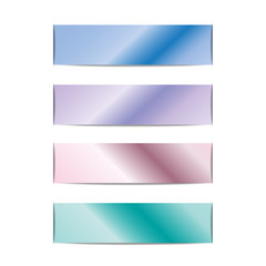Naklejka premium Banners with holographic blue gradient colorful background. Design for your banners, headers, flyers, cards.