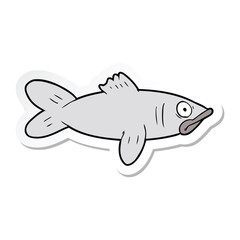 sticker of a cartoon fish