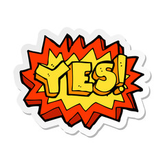 sticker of a yes symbol