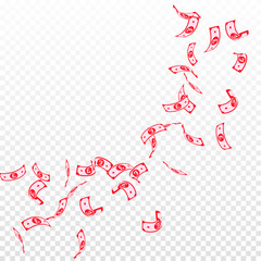 British pound notes falling. Sparse GBP bills on t