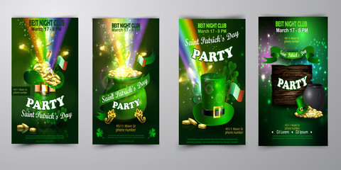Vector St. Patrick s Day poster design template
