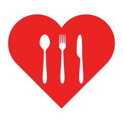 Besteck und Herz