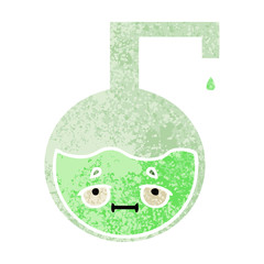 Fototapeta premium retro illustration style cartoon science experiment