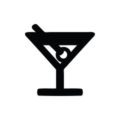 cocktail with olive icon