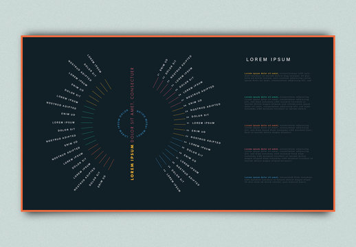 Radial Infographic Layout with Dark Background