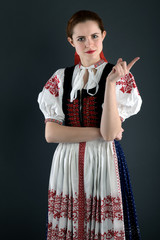 Slovak folklore woman