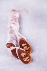 Churchkhela traditional Georgian candle-shaped candy