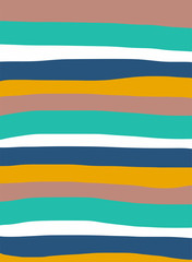 Vector abstact art. Texture made of colorful yellow, blue, turquiose and pink stripes. Simple illustration for invitations, cards, wrapping paper, textile, poster, banner and other design