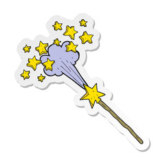 sticker of a cartoon magic wand