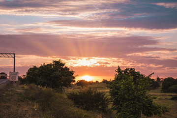 Sunset in northeast of Brazil