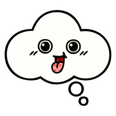 comic book style cartoon thought bubble