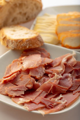 plate with cold meats