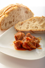plate of stewed gizzards