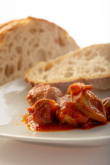 plate of stewed gizzards