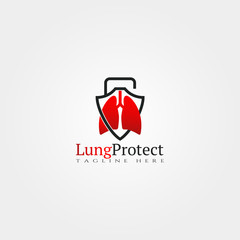 Medical icon template,lung care logo,creative vector design