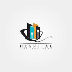 medical hospital flat icon for apps or website