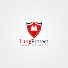 Medical icon template,lung care logo,creative vector design