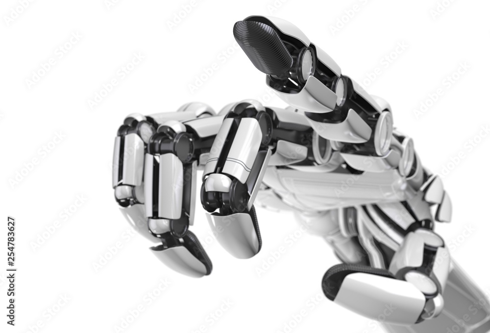 Poster Artificial intelligence Machine Learning Business robot Technology Concept .