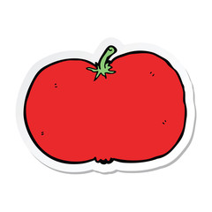 sticker of a cartoon tomato