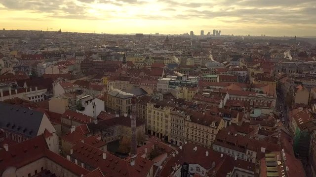 Czech Republic Prague Aerial Flying