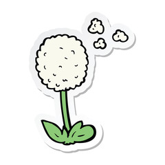 sticker of a cartoon flower