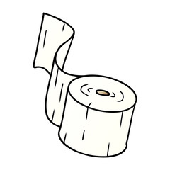 gradient cartoon doodle of a toilet roll