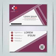 Modern business visiting card vector template