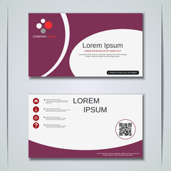 Modern business visiting card vector template