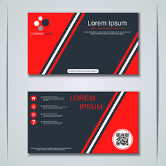 Modern business visiting card vector template