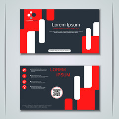Modern business visiting card vector template
