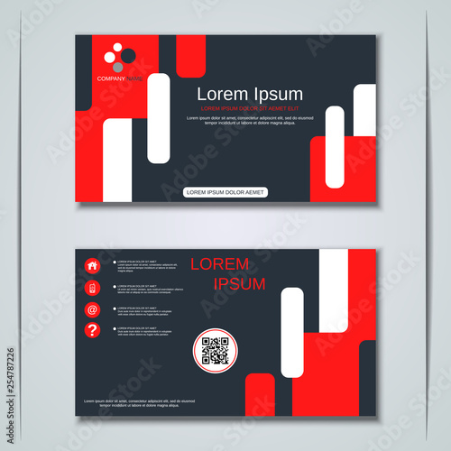 Modern business visiting card vector template