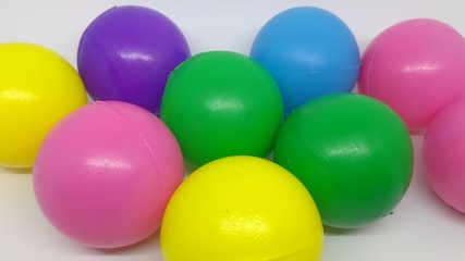 colorful collection of plastic balls