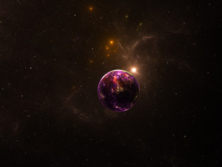 Starfield, stars and space dust scattered throughout a vast universe. Distant Planet Illustration, cosmic abstract artwork. Infinite endless space, interplanetary travel space exploration concept