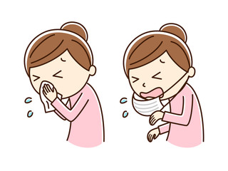 くしゃみ　鼻水　女性