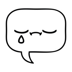 line drawing cartoon speech bubble