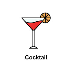 Cocktail, glass icon. Element of Cinco de Mayo color icon. Premium quality graphic design icon. Signs and symbols collection icon for websites, web design, mobile app