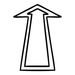 quirky line drawing cartoon arrow