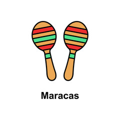Maracas icon. Element of Cinco de Mayo color icon. Premium quality graphic design icon. Signs and symbols collection icon for websites, web design, mobile app