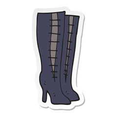sticker of a cartoon high boots