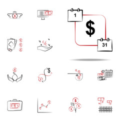 Wages and salaries icon. Finance icons universal set for web and mobile