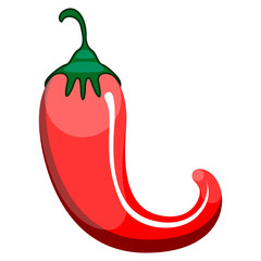 Red chili pepper image. Vector illustration design