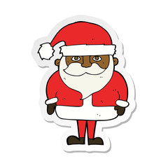 sticker of a cartoon santa claus
