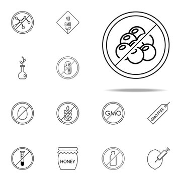 cholesterol free icon. GMO icons universal set for web and mobile