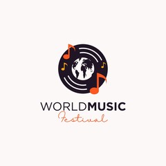  world music festival logo design