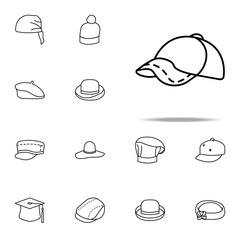 ball cap icon. hats icons universal set for web and mobile