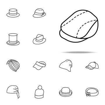 newsboy hat icon. hats icons universal set for web and mobile