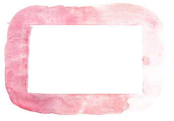Pink Ombre Watercolor Frame Border