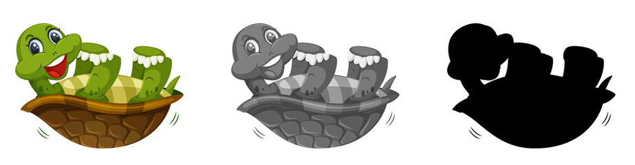 Set of turtle character