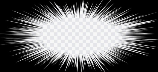 Comic book action lines. Speed lines Manga frame © ApoevArt