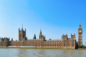 Big Ben at Westminster Palace in London